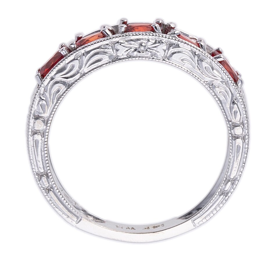 Image 744688_ALTMORE2.jpg, Product 744-688 / Price $695.00, Estate Originals 14K White Gold 5-Stone Across Band-Style Garnet Ring from Estate Originals on TSC.ca's Jewellery department