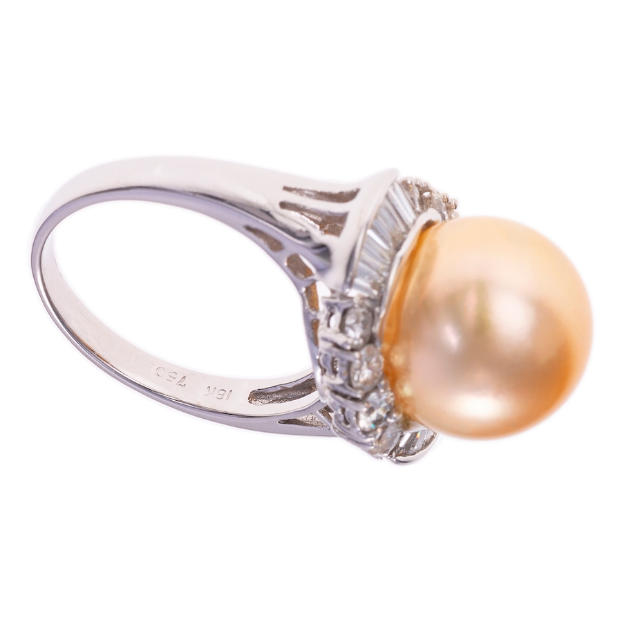 Image 744697_ALTMORE2.jpg, Product 744-697 / Price $3,995.00, Estate Originals 18K White Gold 12mm South Sea Pearl and Diamond Ring from Estate Originals on TSC.ca's Jewellery department