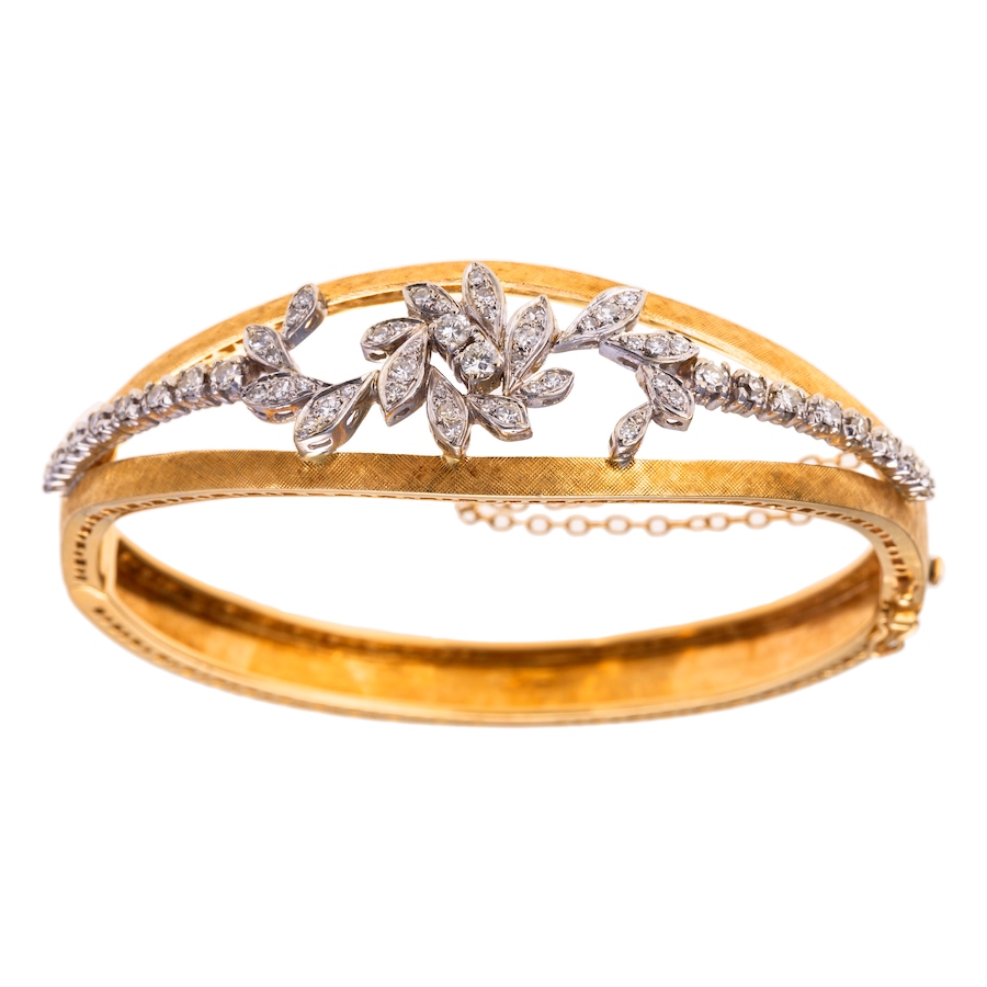 Image 744706.jpg, Product 744-706 / Price $7,988.00, Estate Originals 14K Yellow and White Gold 1.09 av. ctw Diamond Bangle Bracelet from Estate Originals on TSC.ca's Jewellery department