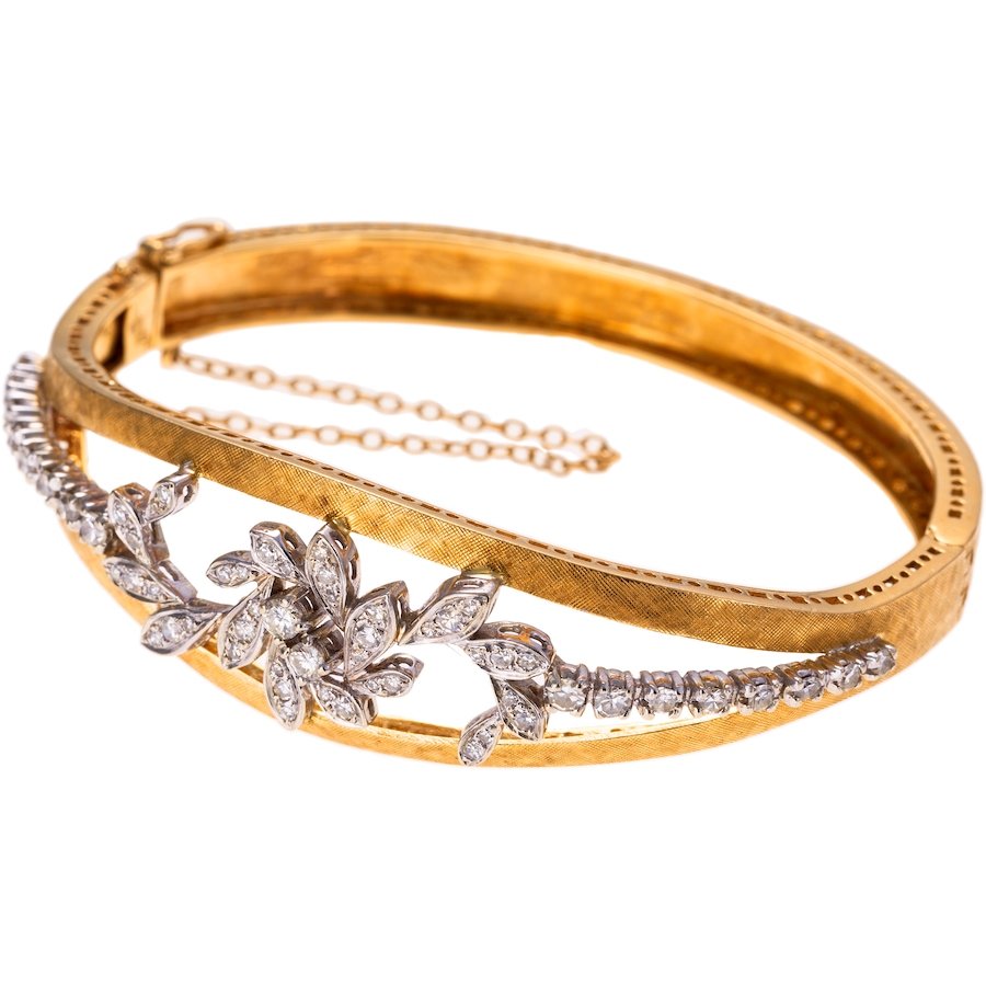 Image 744706_ALTMORE1.jpg, Product 744-706 / Price $7,988.00, Estate Originals 14K Yellow and White Gold 1.09 av. ctw Diamond Bangle Bracelet from Estate Originals on TSC.ca's Jewellery department