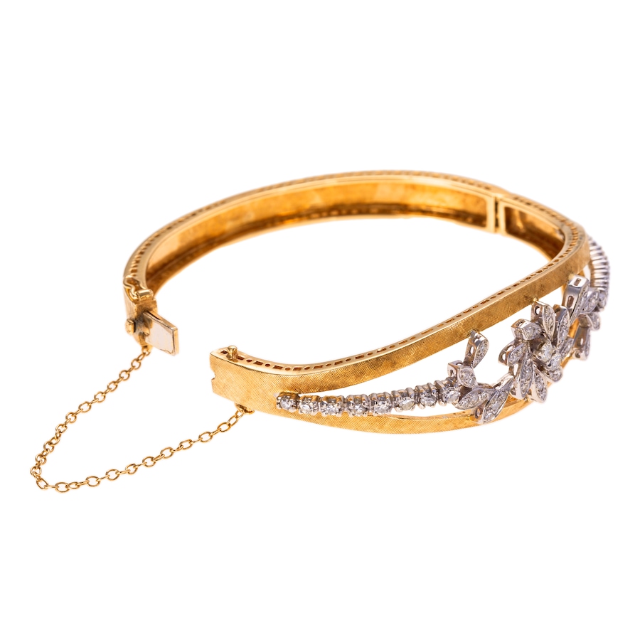 Image 744706_ALTMORE2.jpg, Product 744-706 / Price $7,988.00, Estate Originals 14K Yellow and White Gold 1.09 av. ctw Diamond Bangle Bracelet from Estate Originals on TSC.ca's Jewellery department