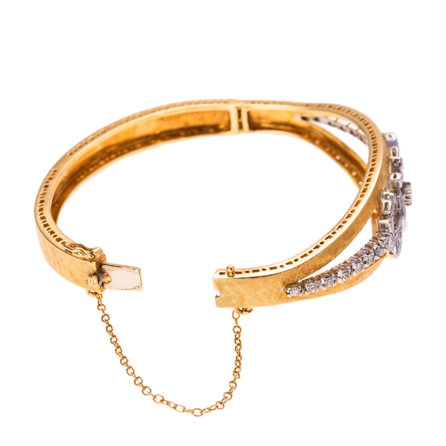 Image 744706_ALTMORE4.jpg, Product 744-706 / Price $7,988.00, Estate Originals 14K Yellow and White Gold 1.09 av. ctw Diamond Bangle Bracelet from Estate Originals on TSC.ca's Jewellery department