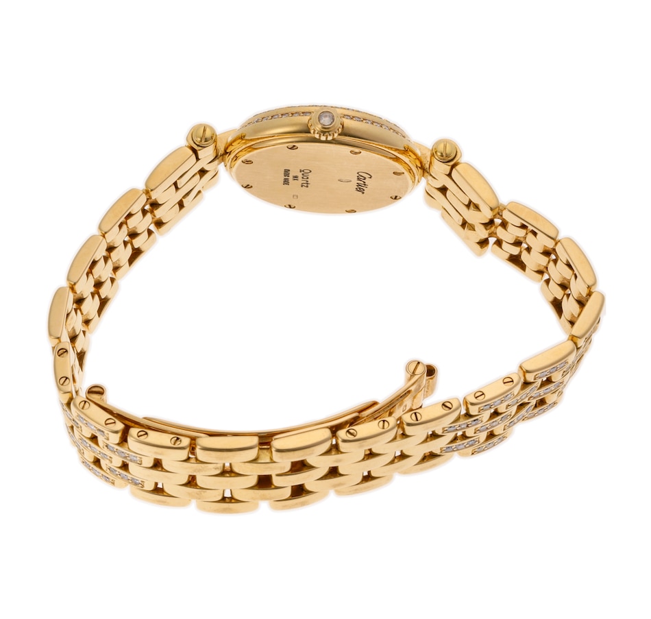 Image 744708_ALTMORE3.jpg, Product 744-708 / Price $11,995.00, Estate Originals 18K Yellow Gold Cartier Panthere Swiss Made Watch with Diamond-Set Bezel and Bracelet, 2.8 av. ctw from Estate Originals on TSC.ca's Jewellery department
