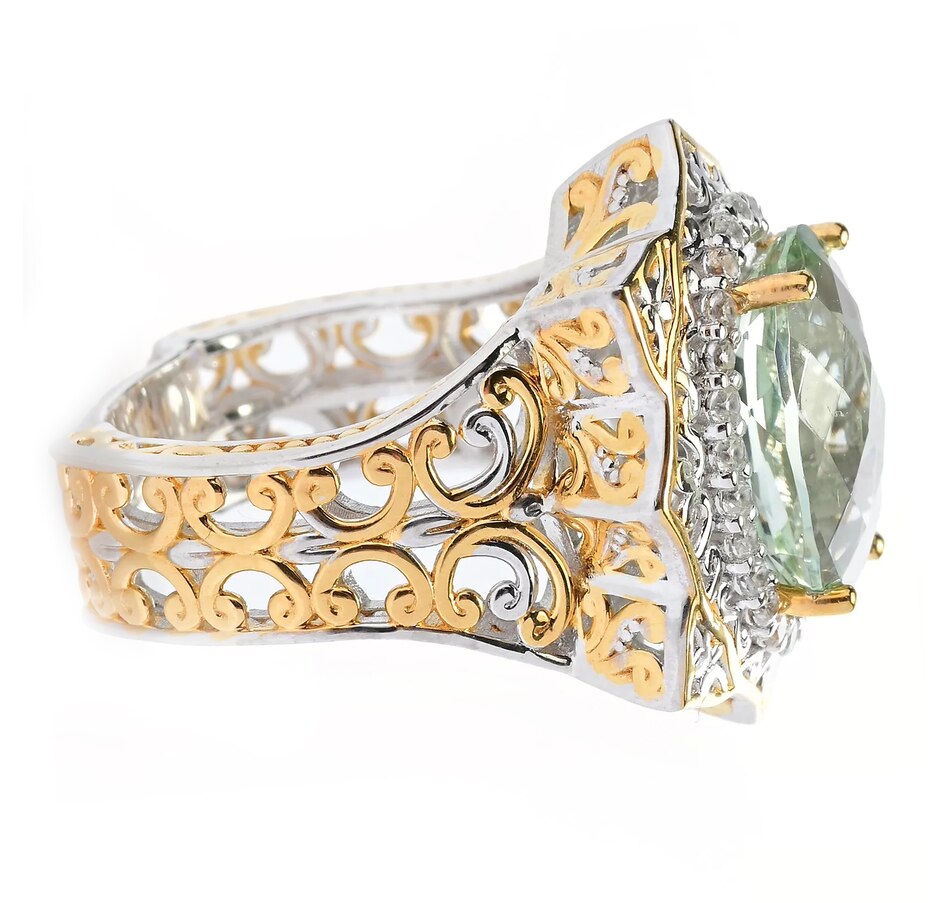 Image 744784_ALTMORE1.jpg, Product 744-784 / Price $289.99, Gems en Vogue Palladium Silver Prasiolite and White Zircon Ring from Gems En Vogue on TSC.ca's Jewellery department