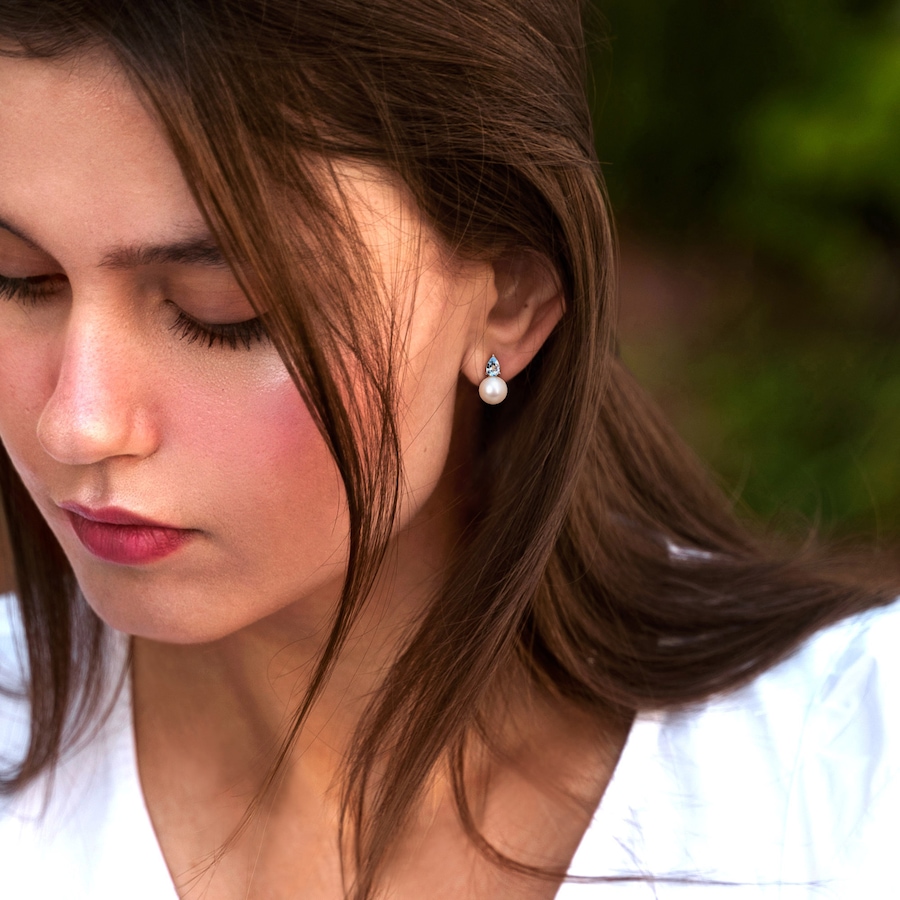 Image 744815_ALTMORE12.jpg, Product 744-815 / Price $199.99, Amour Pearls Sterling Silver Cultured Freshwater Pearl & Gemstone Earrings from Amour Pearls on TSC.ca's Jewellery department