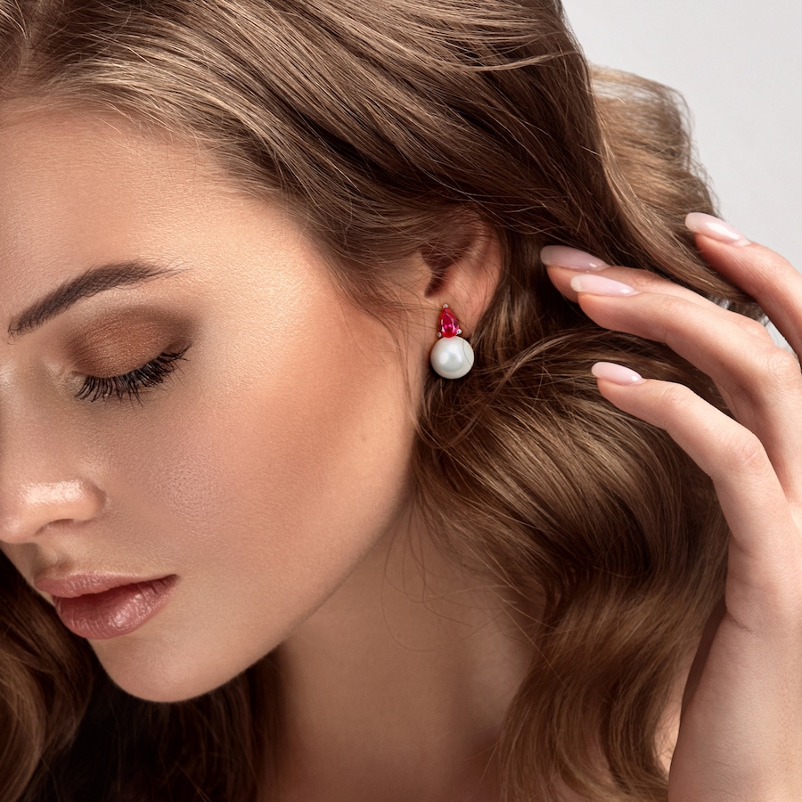 Image 744815_ALTMORE30.jpg, Product 744-815 / Price $199.99, Amour Pearls Sterling Silver Cultured Freshwater Pearl & Gemstone Earrings from Amour Pearls on TSC.ca's Jewellery department