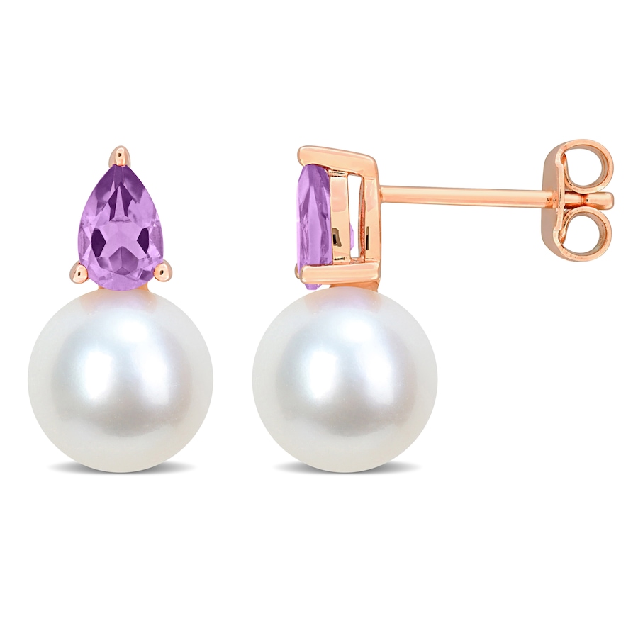 Image 744815_AMY.jpg, Product 744-815 / Price $199.99, Amour Pearls Sterling Silver Cultured Freshwater Pearl & Gemstone Earrings from Amour Pearls on TSC.ca's Jewellery department