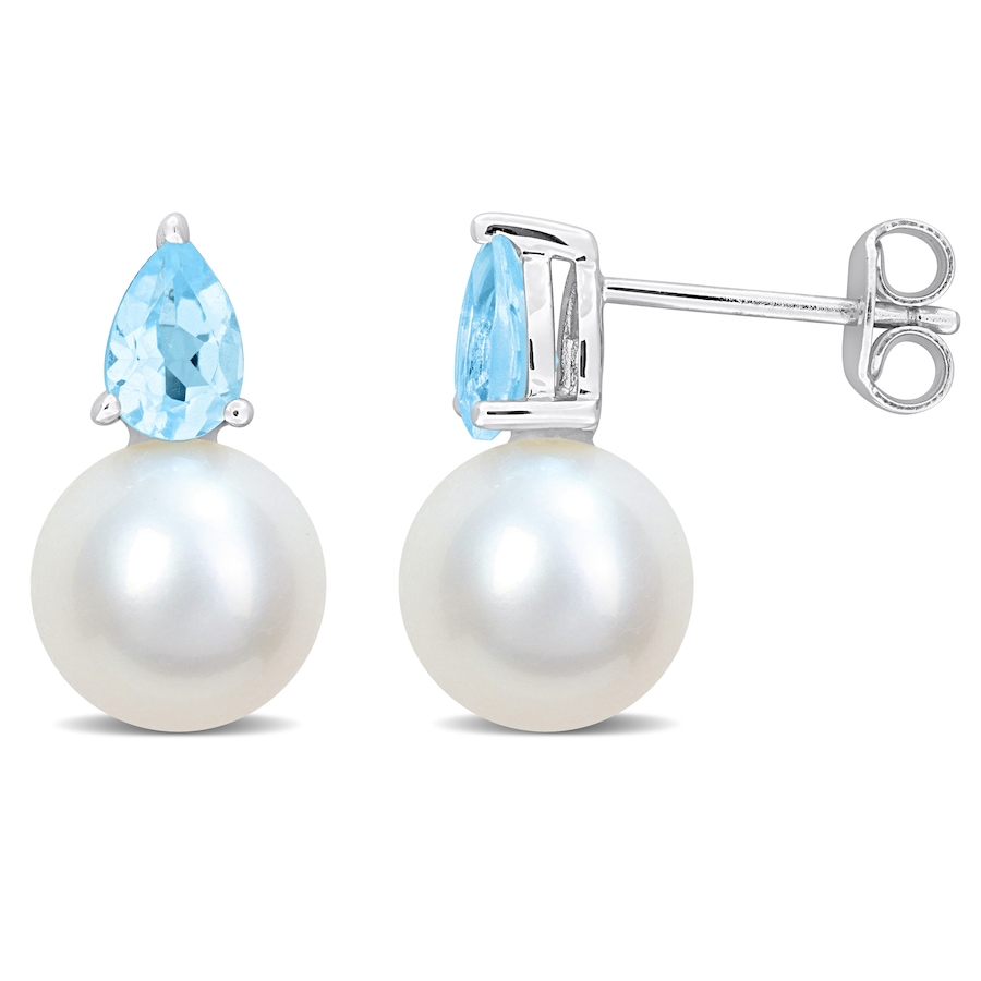 Image 744815_BTP.jpg, Product 744-815 / Price $199.99, Amour Pearls Sterling Silver Cultured Freshwater Pearl & Gemstone Earrings from Amour Pearls on TSC.ca's Jewellery department