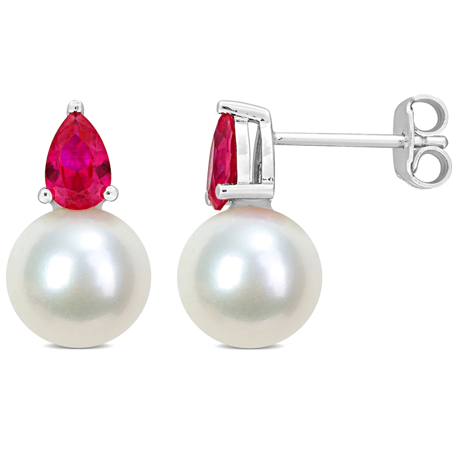Image 744815_RBY.jpg, Product 744-815 / Price $199.99, Amour Pearls Sterling Silver Cultured Freshwater Pearl & Gemstone Earrings from Amour Pearls on TSC.ca's Jewellery department