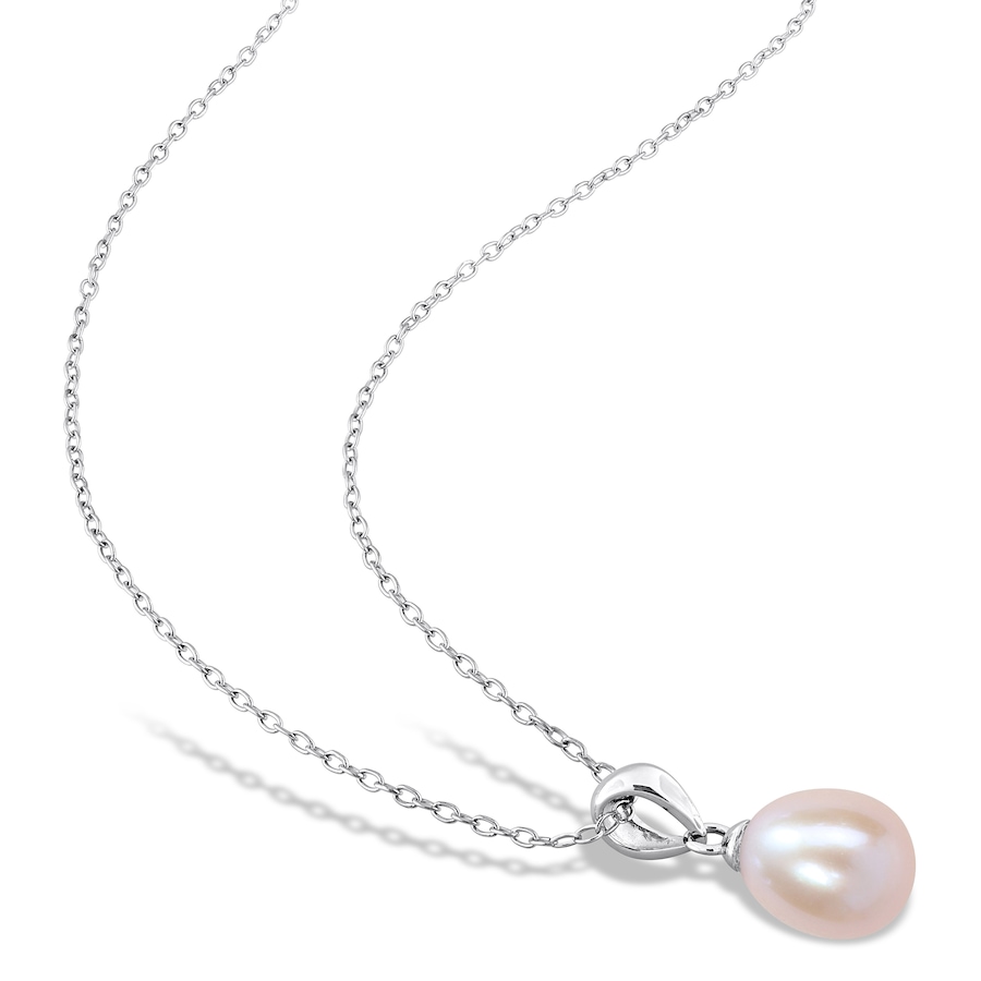 Image 744823_ALTMORE1.jpg, Product 744-823 / Price $69.99, Amour Pearls Sterling Silver Pink Cultured Freshwater Pendant With Chain & Drop Earrings Set from Amour Pearls on TSC.ca's Jewellery department