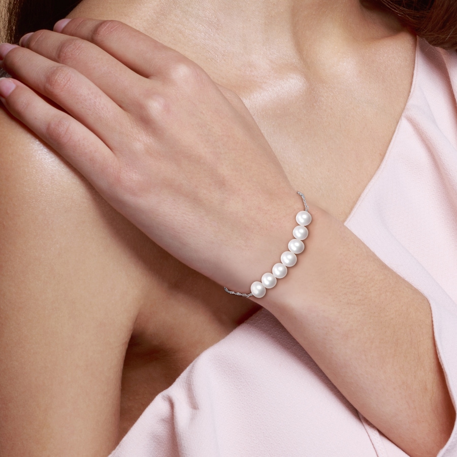 Image 744826_ALTMORE4.jpg, Product 744-826 / Price $129.99, Amour Pearls Sterling Silver Cultured Fresh Water Pearl Bolo Bracelet from Amour Pearls on TSC.ca's Jewellery department