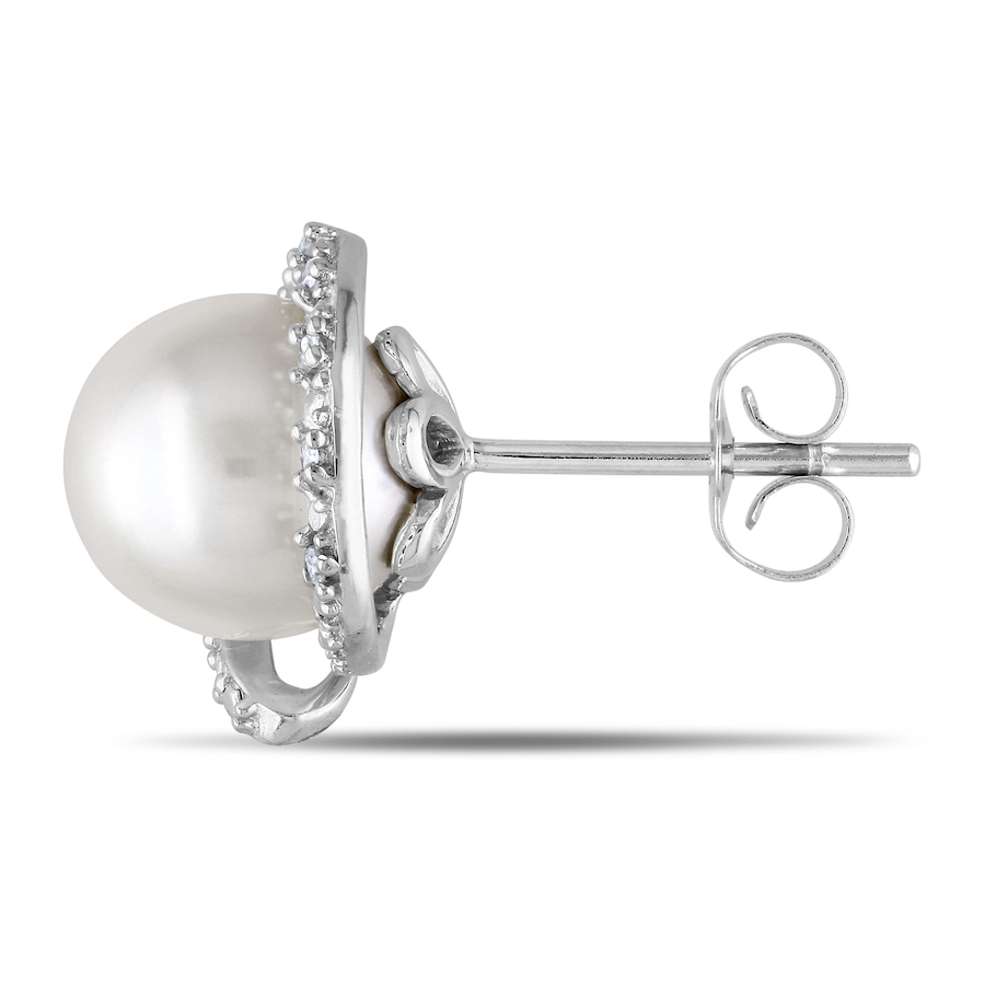 Image 744835_ALTMORE1.jpg, Product 744-835 / Price $799.99, Amour Pearls 10K White Gold 8-8.5mm Cultured Freshwater Pearl & Diamond Stud Earrings from Amour Pearls on TSC.ca's Jewellery department