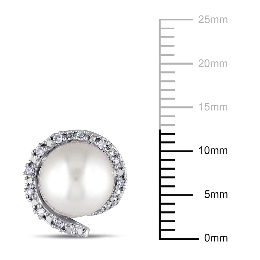 Image 744835_ALTMORE3.jpg, Product 744-835 / Price $799.99, Amour Pearls 10K White Gold 8-8.5mm Cultured Freshwater Pearl & Diamond Stud Earrings from Amour Pearls on TSC.ca's Jewellery department