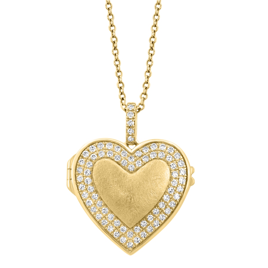 Image 744852.jpg, Product 744-852 / Price $2,499.99, EFFY 14K Yellow Gold Heart Shape Diamond Locket Pendant with Chain from Effy Jewellery on TSC.ca's Jewellery department