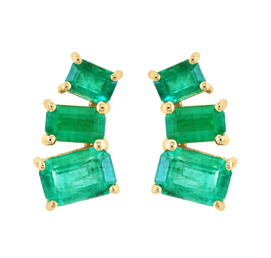 Jewellery - Earrings - EFFY 14K Yellow Gold Emerald Earrings - TSC.ca ...