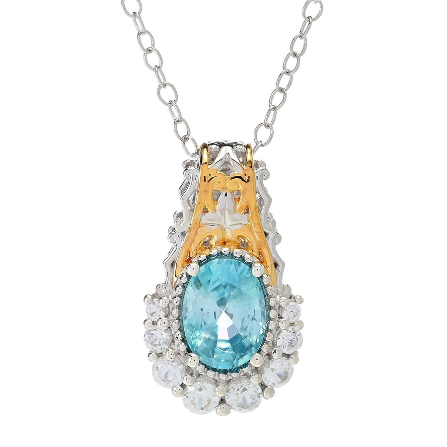 Image 744911.jpg, Product 744-911 / Price $379.99, Gems en Vogue Palladium Silver Blue and White Zircon Pendant from Gems En Vogue on TSC.ca's Jewellery department