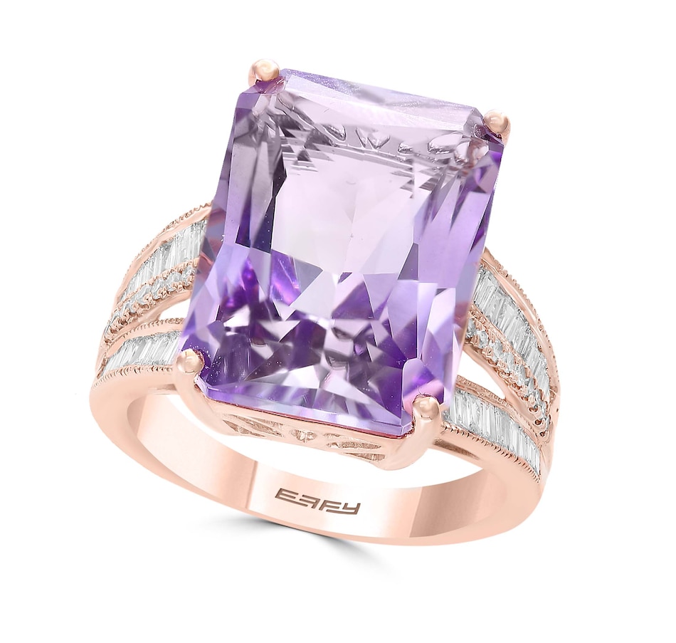 Image 745017.jpg, Product 745-017 / Price $1,899.99, EFFY 14K Rose Pink Amethyst & Diamond Ring from Effy Jewellery on TSC.ca's Jewellery department