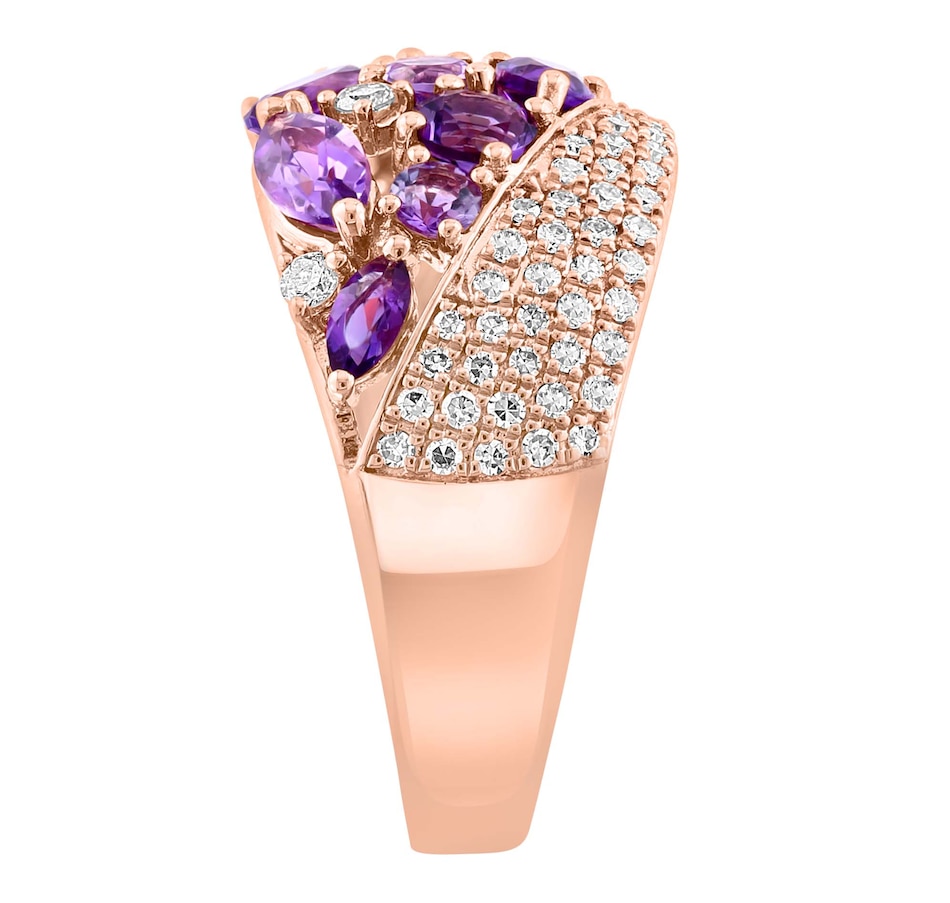 Image 745022_ALTMORE2.jpg, Product 745-022 / Price $1,899.99, EFFY 14K Rose Gold Amethyst & Diamond Ring from Effy Jewellery on TSC.ca's Jewellery department