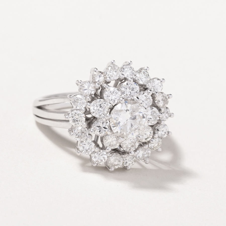 Image 745169_ALTMORE1.jpg, Product 745-169 / Price $5,895.00, Estate Originals Platinum 2.39 ctw Diamond Cluster Ring from Estate Originals on TSC.ca's Jewellery department