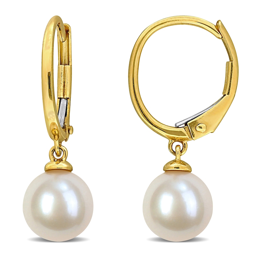 Image 745178.jpg, Product 745-178 / Price $499.99, Amour Pearls 14K Yellow Gold 7-7.5mm Cultured Freshwater Pearl Drop Leverback Earrings from Amour Pearls on TSC.ca's Jewellery department
