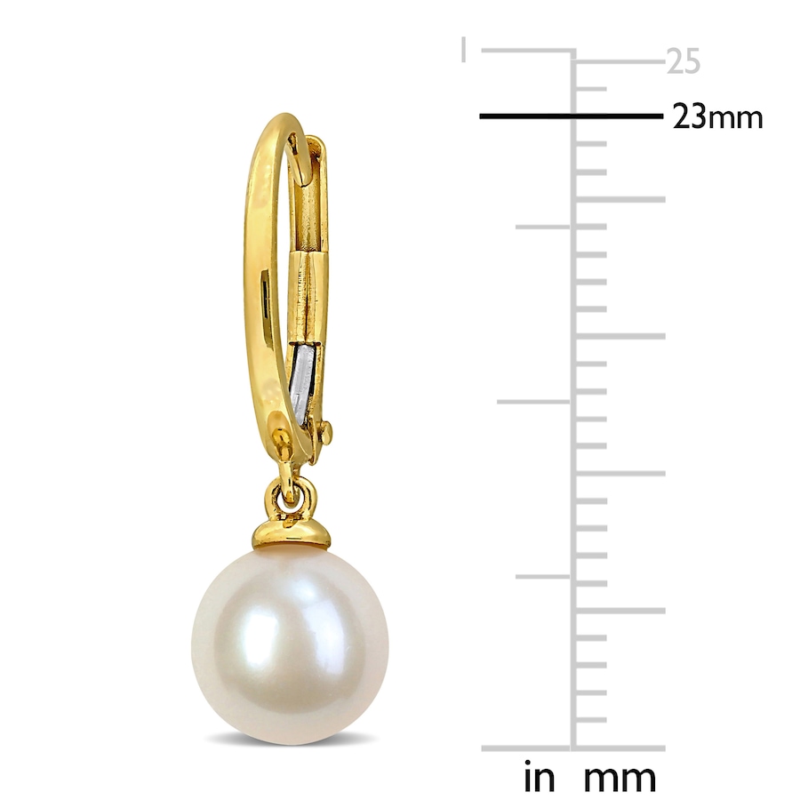 Image 745178_ALTMORE1.jpg, Product 745-178 / Price $499.99, Amour Pearls 14K Yellow Gold 7-7.5mm Cultured Freshwater Pearl Drop Leverback Earrings from Amour Pearls on TSC.ca's Jewellery department