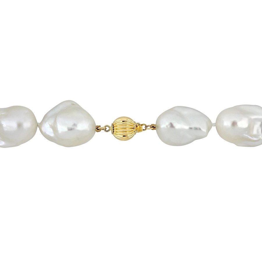 Image 745199_ALTMORE1.jpg, Product 745-199 / Price $1,199.99, Amour Pearls Cultured Freshwater Keshi Pearl Necklace with 14K Yellow Gold Corrugated Ball Clasp from Amour Pearls on TSC.ca's Jewellery department