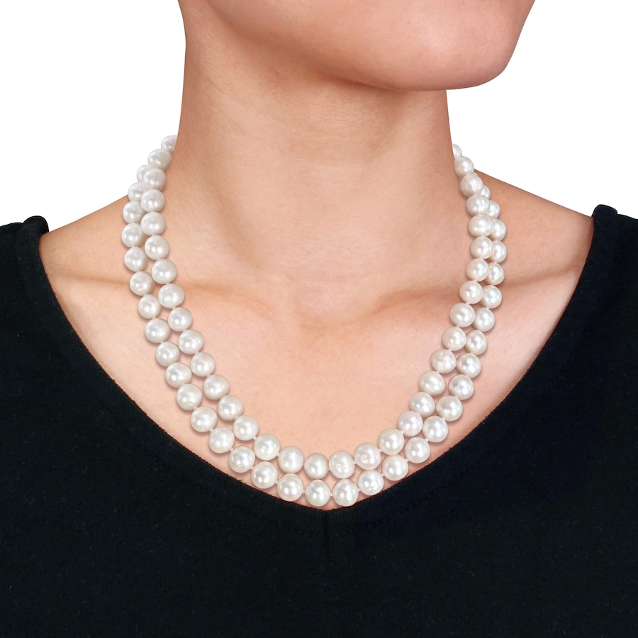 Image 745201_ALTMORE4.jpg, Product 745-201 / Price $279.99, Amour Pearls 9-10mm Cultured Freshwater Pearl Two Strand Necklace With Bayonet Clasp from Amour Pearls on TSC.ca's Jewellery department