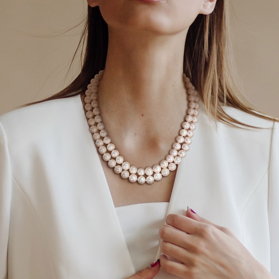 Image 745201_ALTMORE5.jpg, Product 745-201 / Price $279.99, Amour Pearls 9-10mm Cultured Freshwater Pearl Two Strand Necklace With Bayonet Clasp from Amour Pearls on TSC.ca's Jewellery department