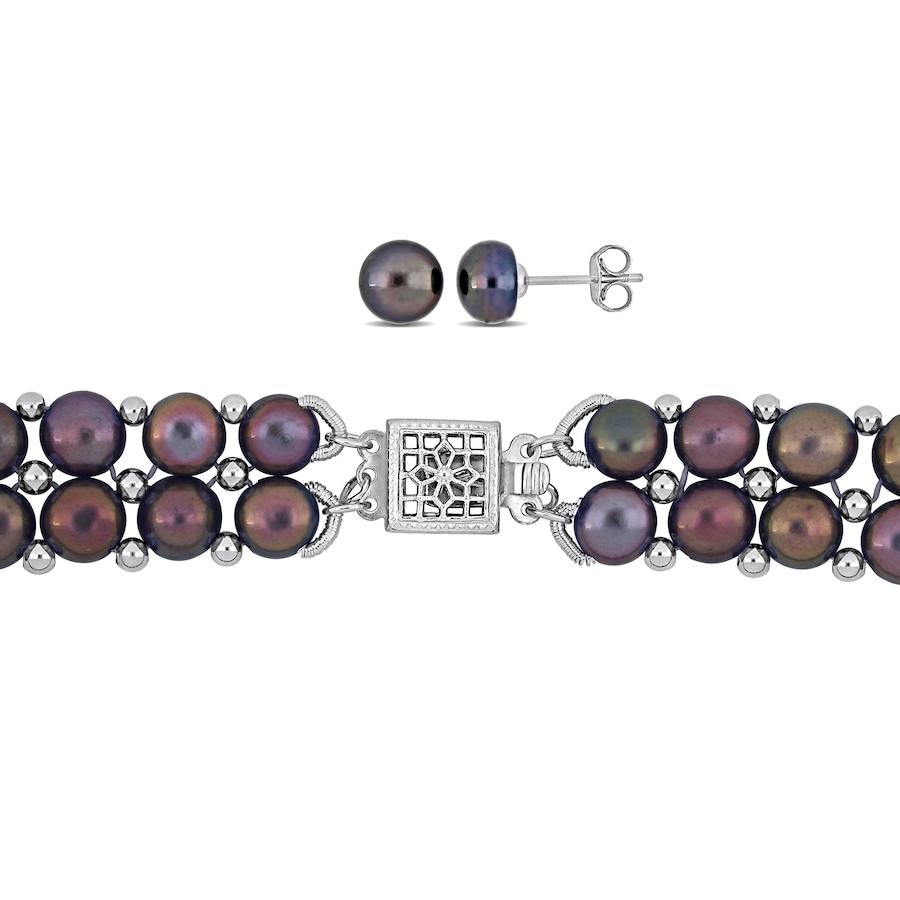 Image 745202_ALTMORE1.jpg, Product 745-202 / Price $279.99, Amour Pearls Sterling Silver Cultured Freshwater Pearl Necklace, Bracelet & Earrings Set from Amour Pearls on TSC.ca's Jewellery department