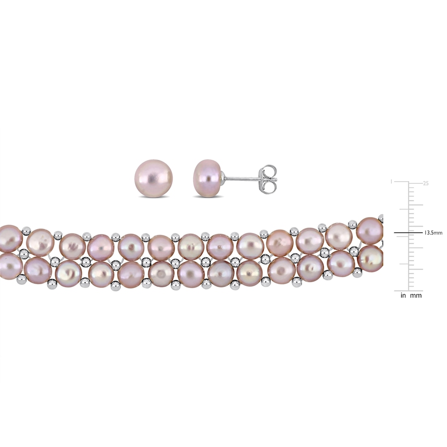 Image 745202_ALTMORE8.jpg, Product 745-202 / Price $279.99, Amour Pearls Sterling Silver Cultured Freshwater Pearl Necklace, Bracelet & Earrings Set from Amour Pearls on TSC.ca's Jewellery department