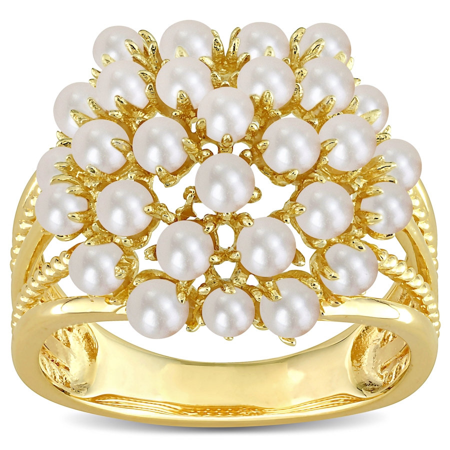 Image 745203_ALTMORE1.jpg, Product 745-203 / Price $219.99, Amour Pearls Yellow Gold Plated Cultured Freshwater Pearl Spilt Shank Ring from Amour Pearls on TSC.ca's Jewellery department