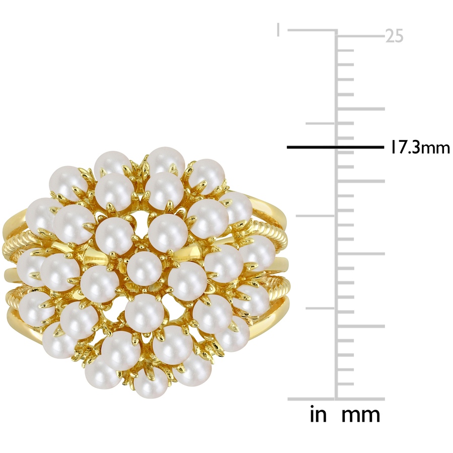 Image 745203_ALTMORE4.jpg, Product 745-203 / Price $219.99, Amour Pearls Yellow Gold Plated Cultured Freshwater Pearl Spilt Shank Ring from Amour Pearls on TSC.ca's Jewellery department