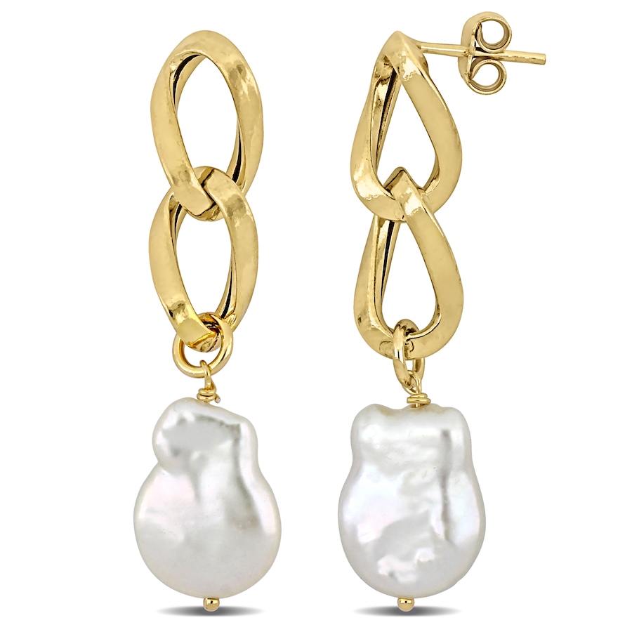 Image 745205.jpg, Product 745-205 / Price $159.99, Amour Pearls Yellow Plated Sterling Silver Cultured Freshwater Pearl Keshi Link Earrings from Amour Pearls on TSC.ca's Jewellery department