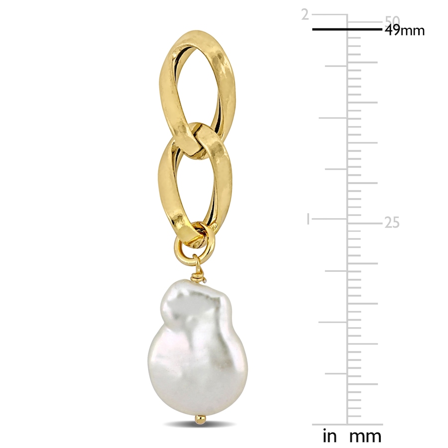 Image 745205_ALTMORE1.jpg, Product 745-205 / Price $159.99, Amour Pearls Yellow Plated Sterling Silver Cultured Freshwater Pearl Keshi Link Earrings from Amour Pearls on TSC.ca's Jewellery department