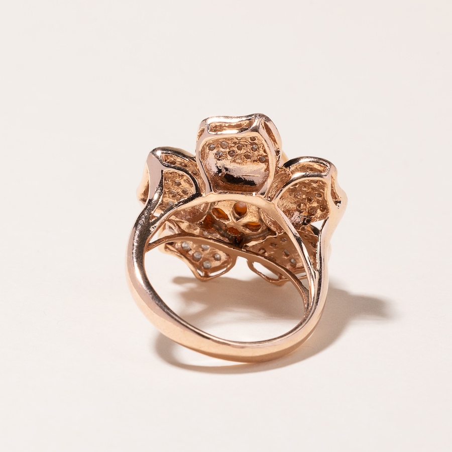 Image 745244_ALTMORE3.jpg, Product 745-244 / Price $2,488.00, Estate Originals 14K Rose Gold Pearl and Diamond Flower Ring from Estate Originals on TSC.ca's Jewellery department