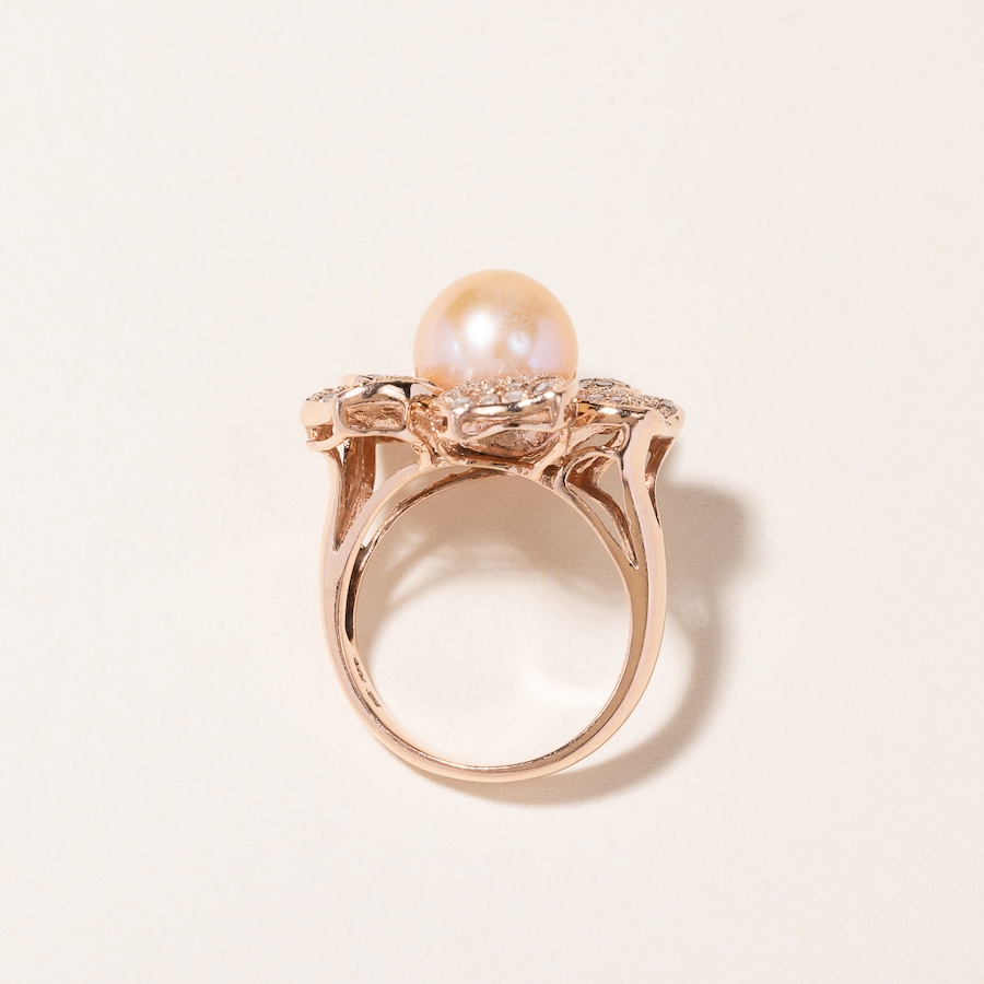 Image 745244_ALTMORE5.jpg, Product 745-244 / Price $2,488.00, Estate Originals 14K Rose Gold Pearl and Diamond Flower Ring from Estate Originals on TSC.ca's Jewellery department