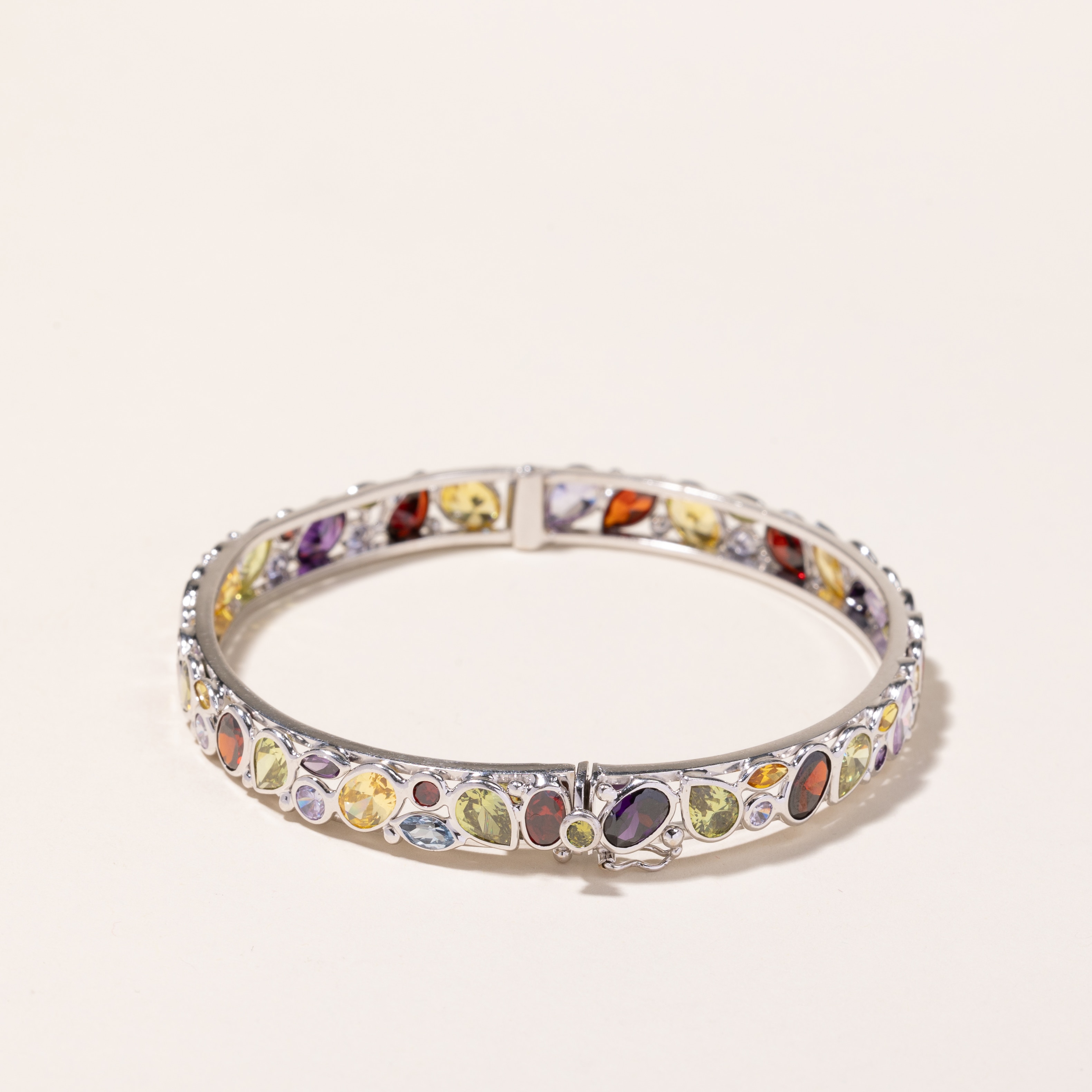 Estate Originals Italian Made 14K White Gold Multi-Colour