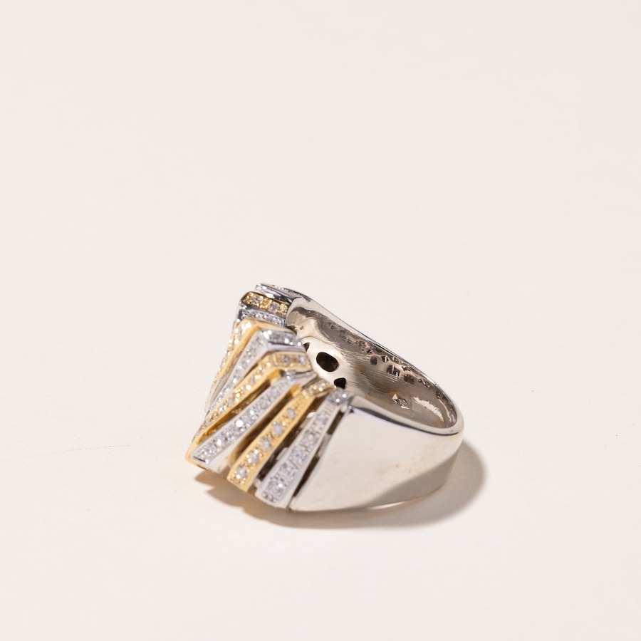 Image 745259_ALTMORE4.jpg, Product 745-259 / Price $8,288.00, Estate Originals Custom Made 18K White and Yellow Fancy Bar Design Diamond Ring from Estate Originals on TSC.ca's Jewellery department