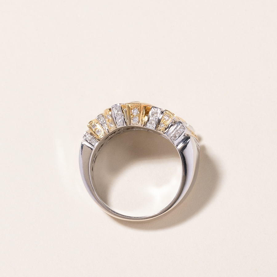 Image 745259_ALTMORE5.jpg, Product 745-259 / Price $8,288.00, Estate Originals Custom Made 18K White and Yellow Fancy Bar Design Diamond Ring from Estate Originals on TSC.ca's Jewellery department