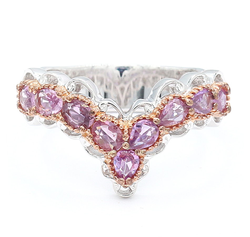 Image 745378.jpg, Product 745-378 / Price $199.99, Gems en Vogue Palladium Silver Purple Sapphire Chevron Ring from Gems En Vogue on TSC.ca's Jewellery department