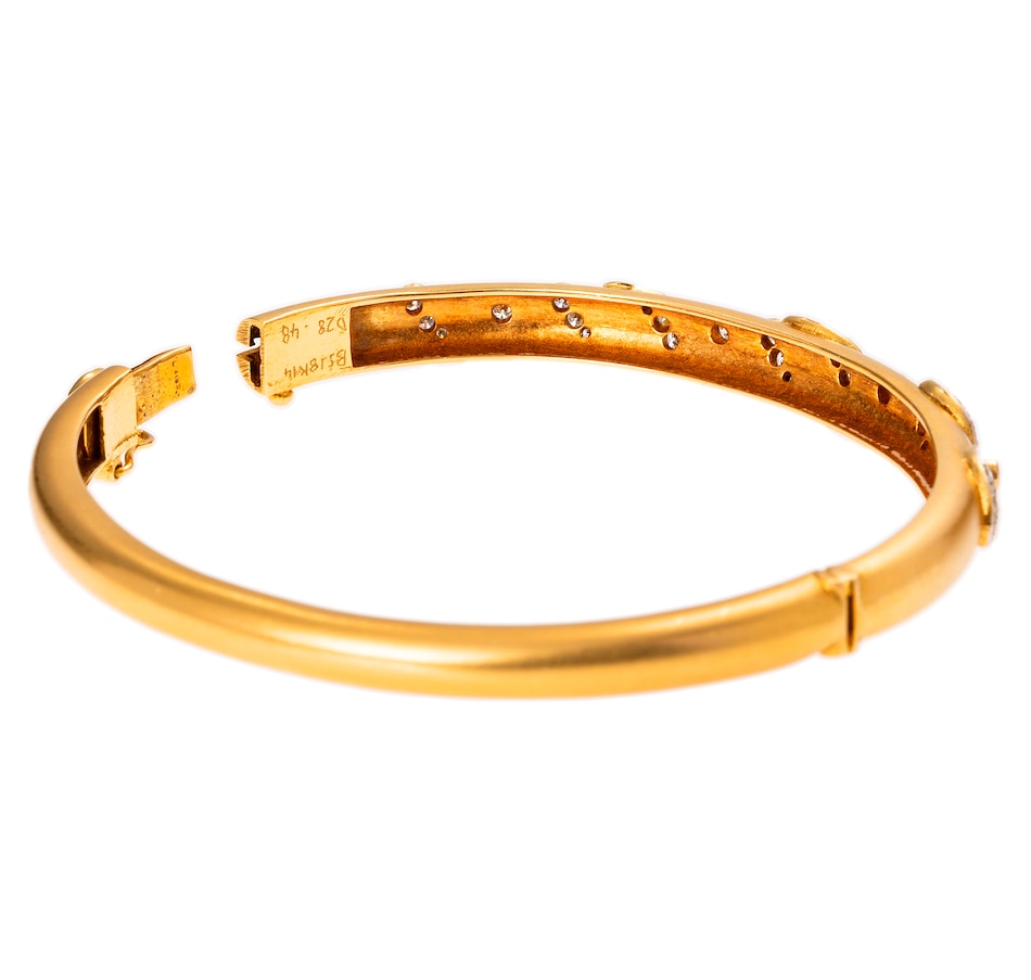 Image 745622_ALTMORE2.jpg, Product 745-622 / Price $4,295.00, Estate Originals 18K Yellow and White Gold Diamond-Set Paisley Swirl Bangle Bracelet from Estate Originals on TSC.ca's Jewellery department
