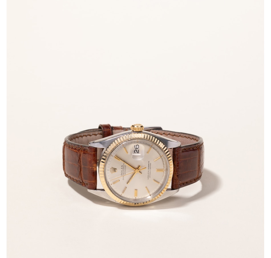 Image 745627_ALTMORE1.jpg, Product 745-627 / Price $5,495.00, Estate Originals Stainless Steel and 14K Yellow Gold Rolex Oyester Perpetual DateJust Watch from Estate Originals on TSC.ca's Jewellery department