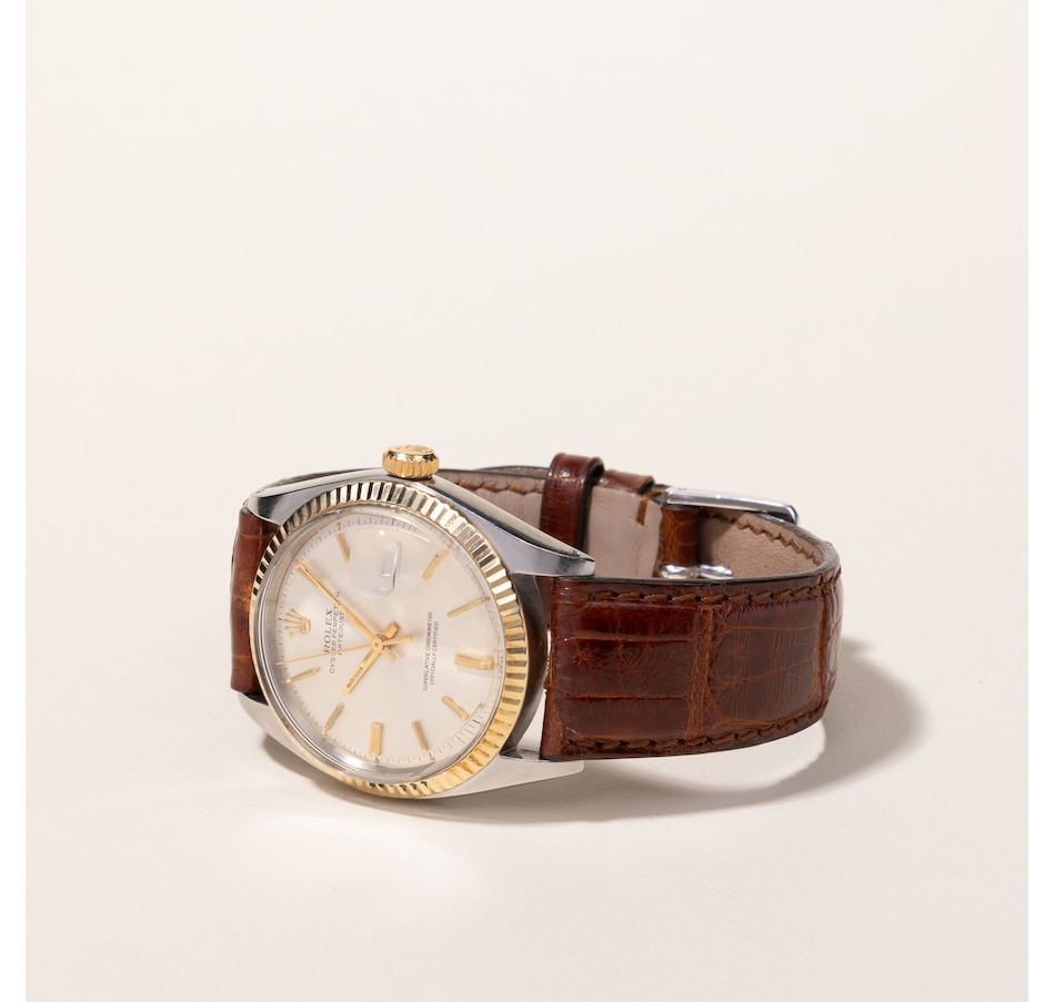 Image 745627_ALTMORE2.jpg, Product 745-627 / Price $5,495.00, Estate Originals Stainless Steel and 14K Yellow Gold Rolex Oyester Perpetual DateJust Watch from Estate Originals on TSC.ca's Jewellery department