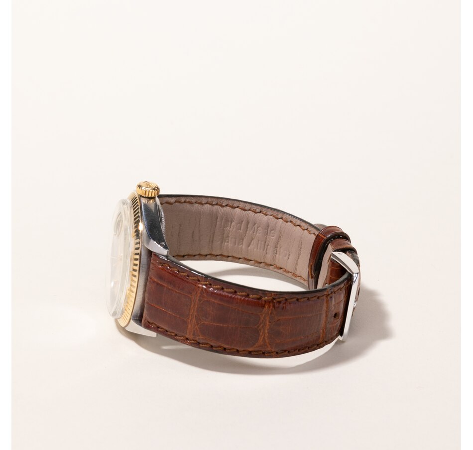 Image 745627_ALTMORE3.jpg, Product 745-627 / Price $5,495.00, Estate Originals Stainless Steel and 14K Yellow Gold Rolex Oyester Perpetual DateJust Watch from Estate Originals on TSC.ca's Jewellery department