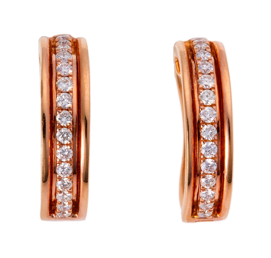 Image 745628.jpg, Product 745-628 / Price $1,795.00, Estate Originals 14K Rose Gold Huggie-Style Diamond Earrings from Estate Originals on TSC.ca's Jewellery department
