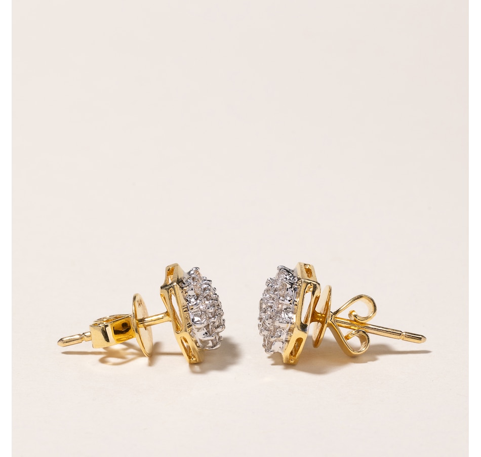 Image 745637_ALTMORE1.jpg, Product 745-637 / Price $1,795.00, Estate Originals 14K Yellow and White Hexagonal Diamond Stud Earrings from Estate Originals on TSC.ca's Jewellery department