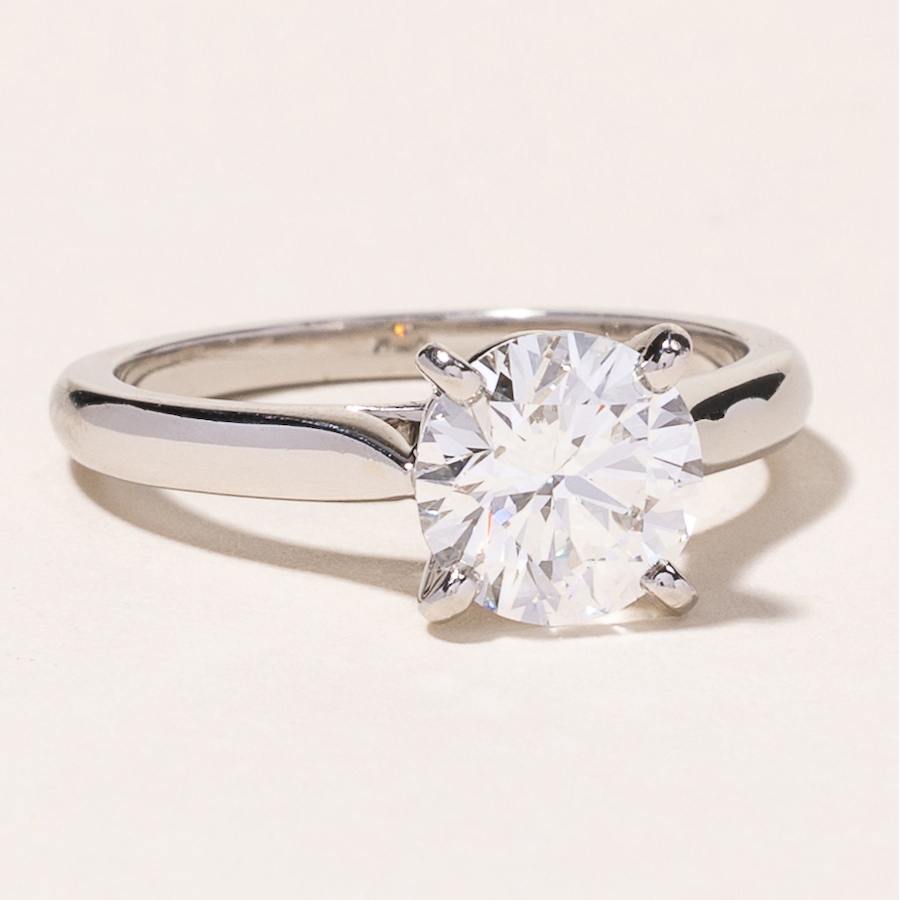 Image 745769_ALTMORE1.jpg, Product 745-769 / Price $39,995.00, Estate Originals Custom Made Platinum 1.50 Carat CARTIER Solitaire Diamond Engagement Ring from Estate Originals on TSC.ca's Jewellery department
