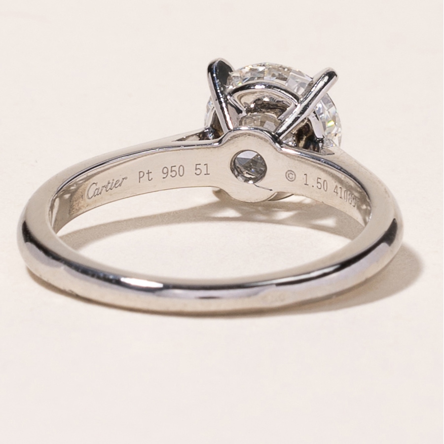 Image 745769_ALTMORE4.jpg, Product 745-769 / Price $39,995.00, Estate Originals Custom Made Platinum 1.50 Carat CARTIER Solitaire Diamond Engagement Ring from Estate Originals on TSC.ca's Jewellery department