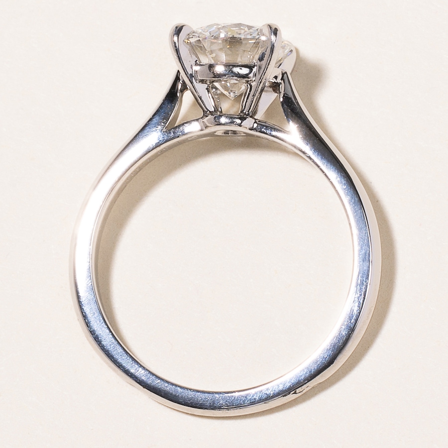Image 745769_ALTMORE5.jpg, Product 745-769 / Price $39,995.00, Estate Originals Custom Made Platinum 1.50 Carat CARTIER Solitaire Diamond Engagement Ring from Estate Originals on TSC.ca's Jewellery department