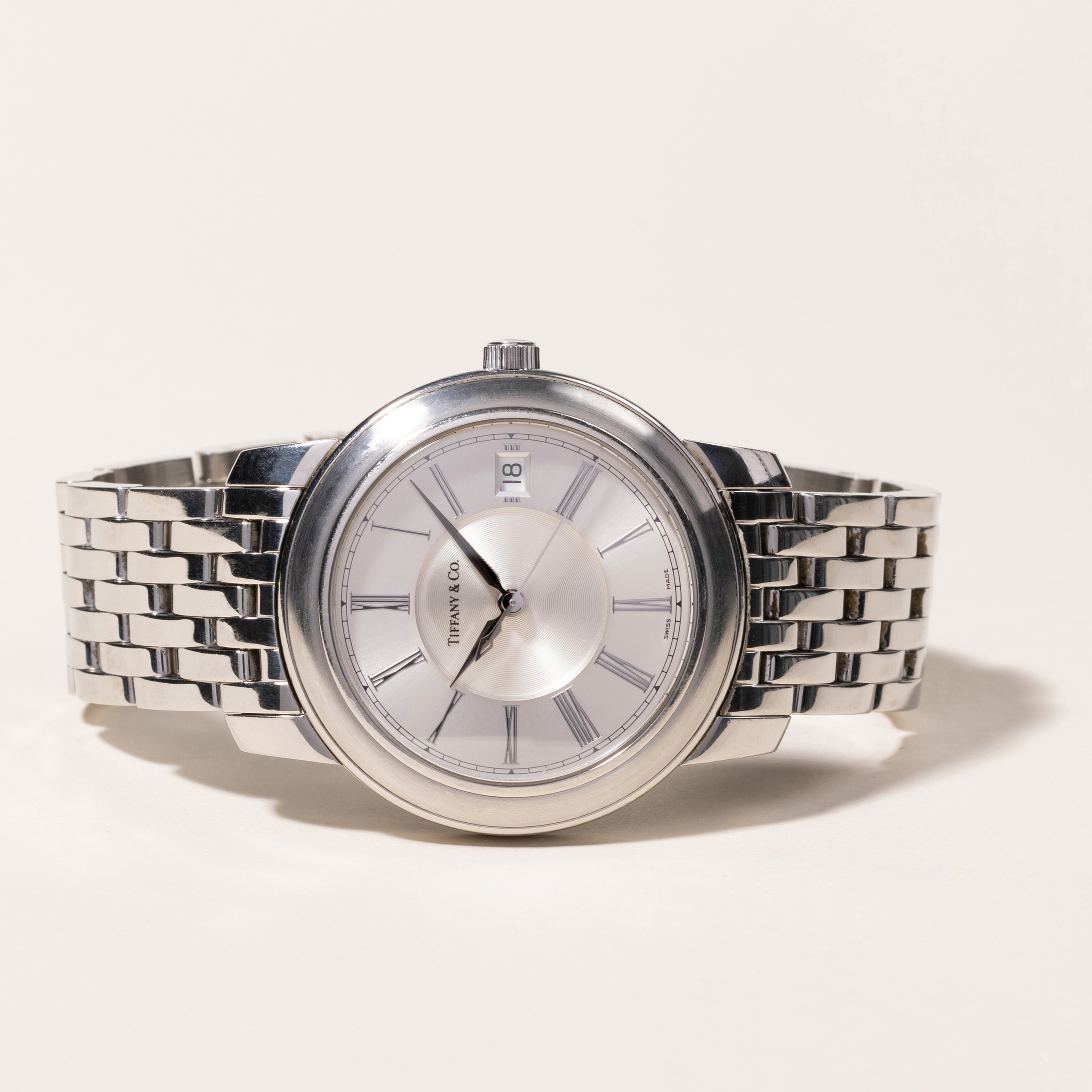 Estate Originals Stainless Steel Tiffany and Co. Atlas Mark